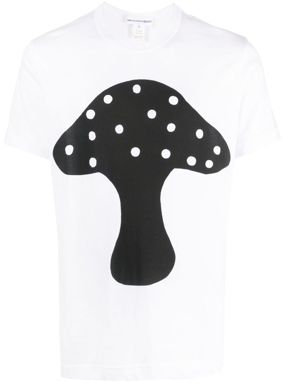 Comme Des Garçons Shirt T-shirt met paddestoelprint - Wit