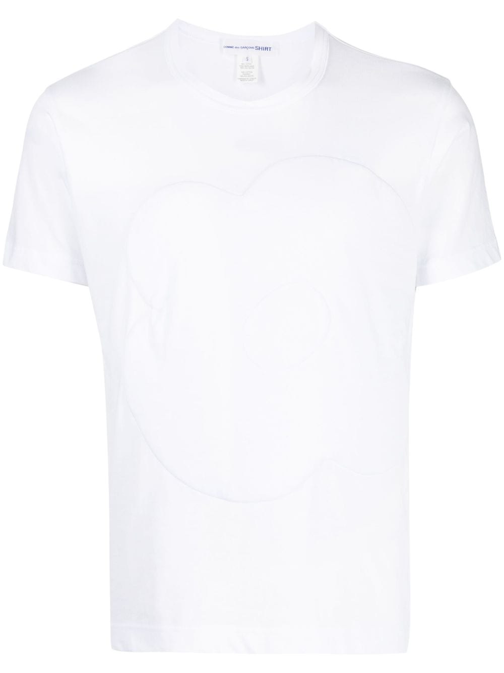 Comme Des Garçons Shirt T-shirt met reliëf detail - Wit
