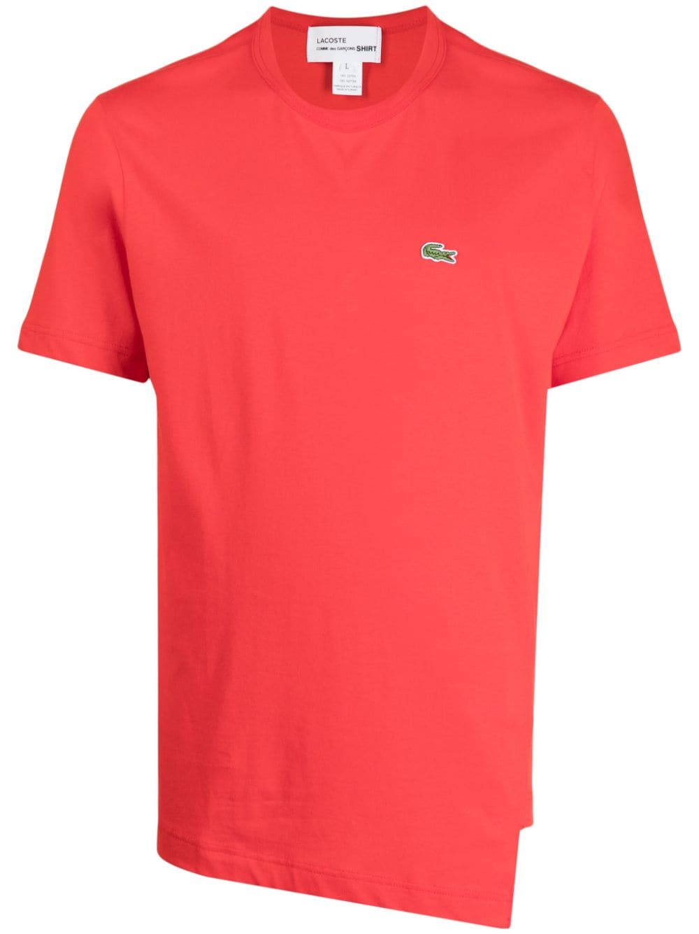 Comme Des Garçons Shirt x Lacoste T-shirt met logopatch - Rood
