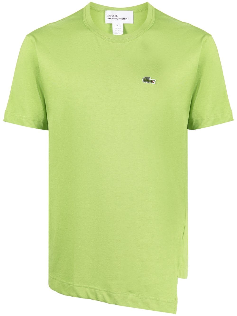 Comme Des Garçons Shirt x Lacoste asymmetrisch T-shirt - Groen