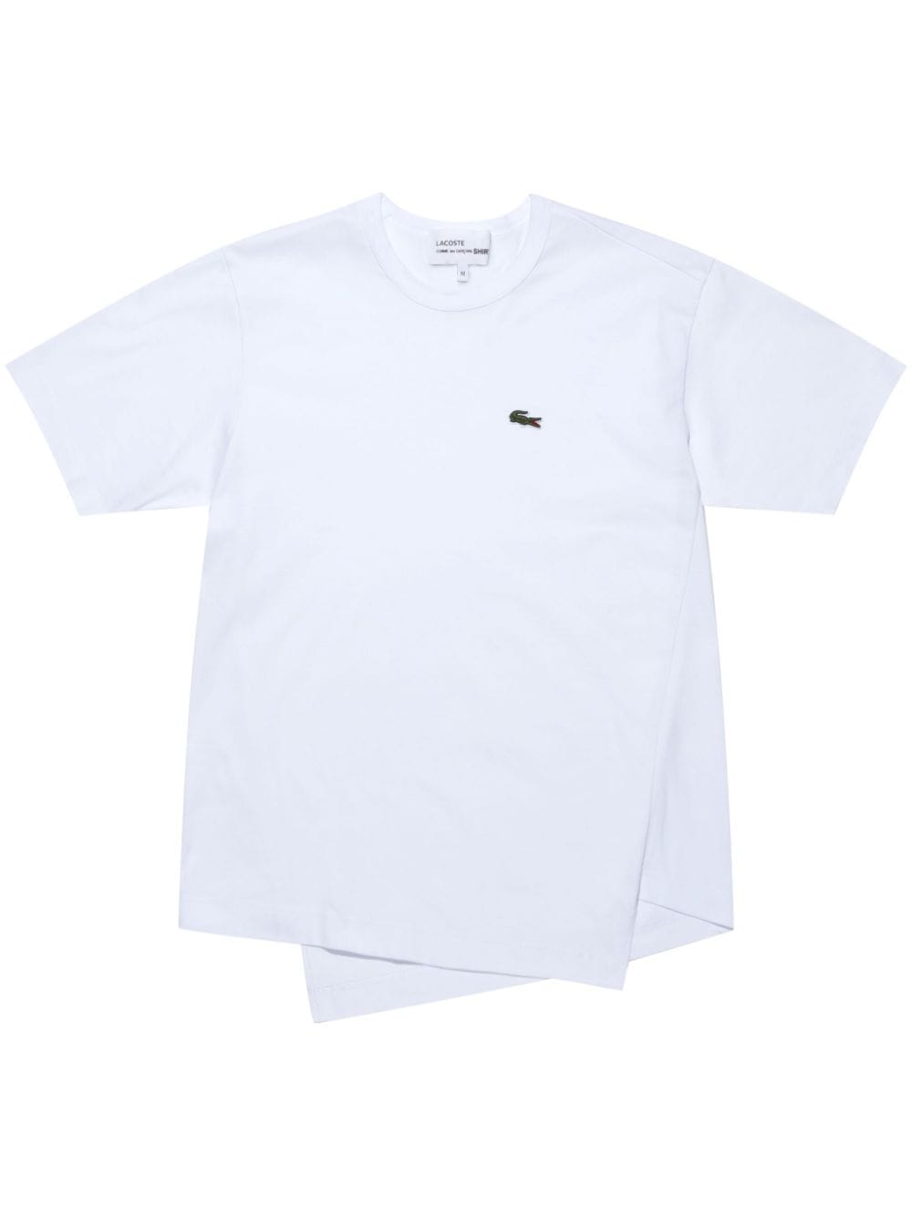 Comme Des Garçons Shirt x Lacoste asymmetrisch T-shirt - Wit