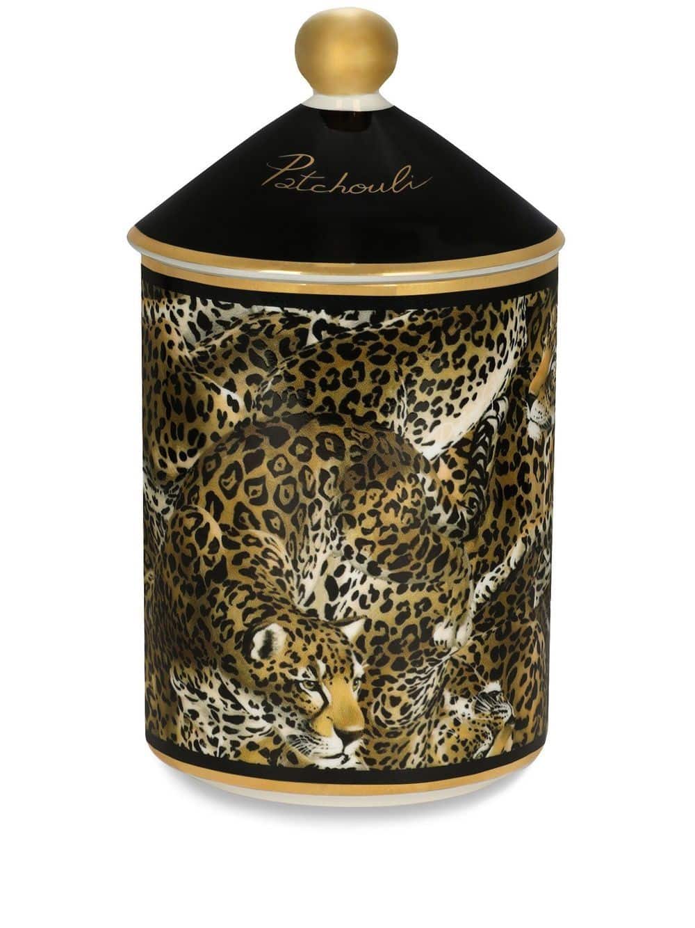 Dolce & Gabbana Geurkaars met luipaardprint (340g) - Zwart