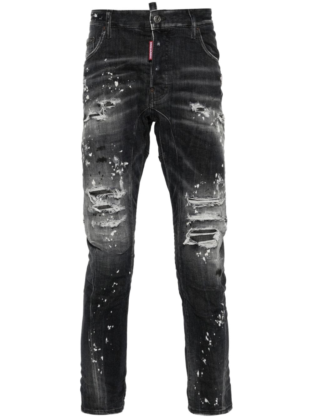 Dsquared2 Jeans met logoplakkaat - Zwart