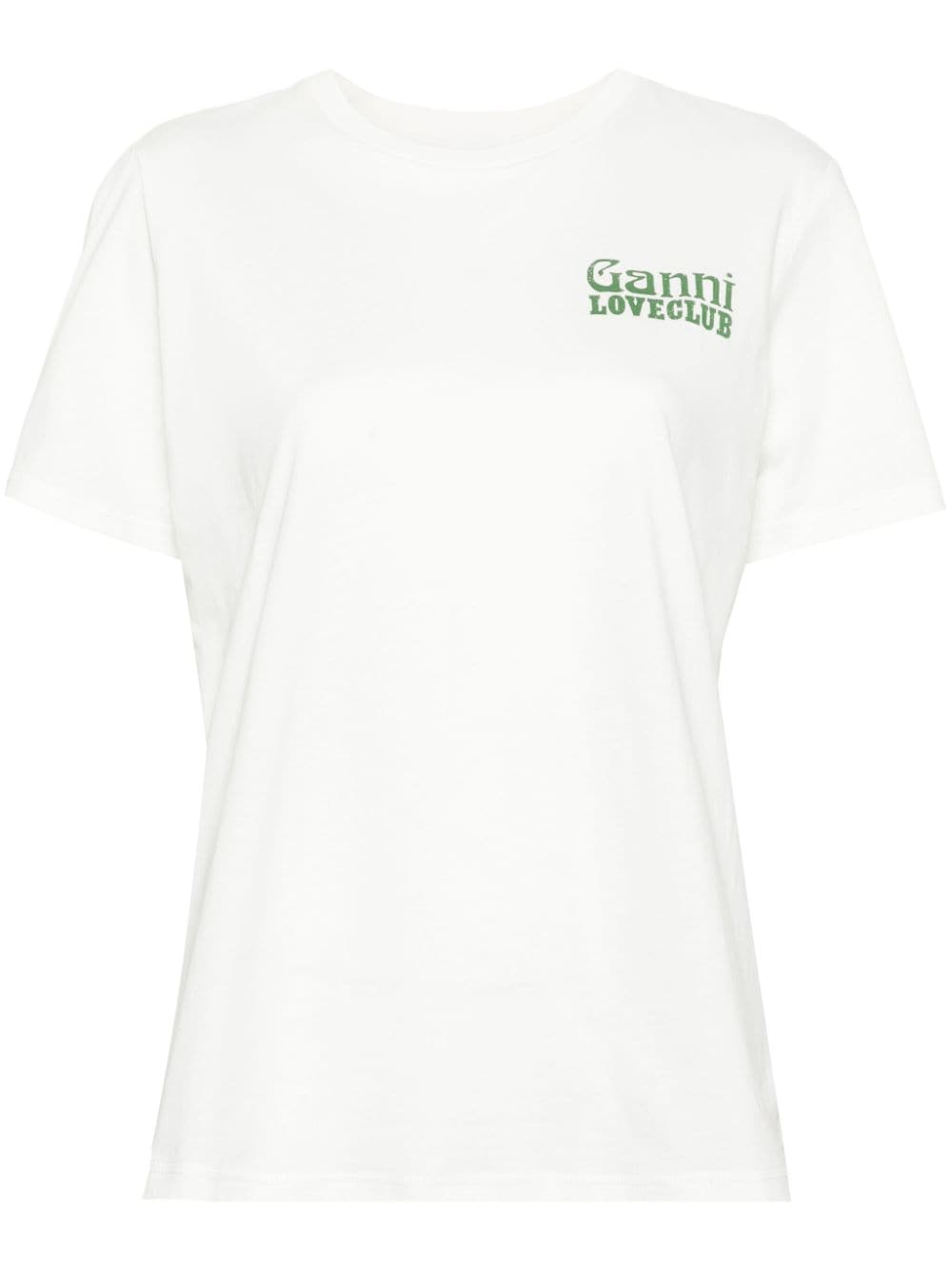 GANNI T-shirt met logoprint - Wit