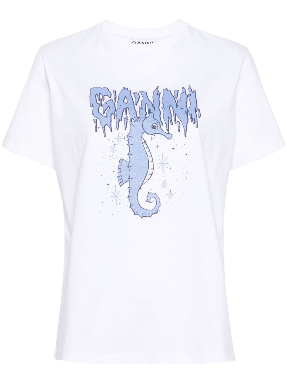 GANNI T-shirt met print - Wit