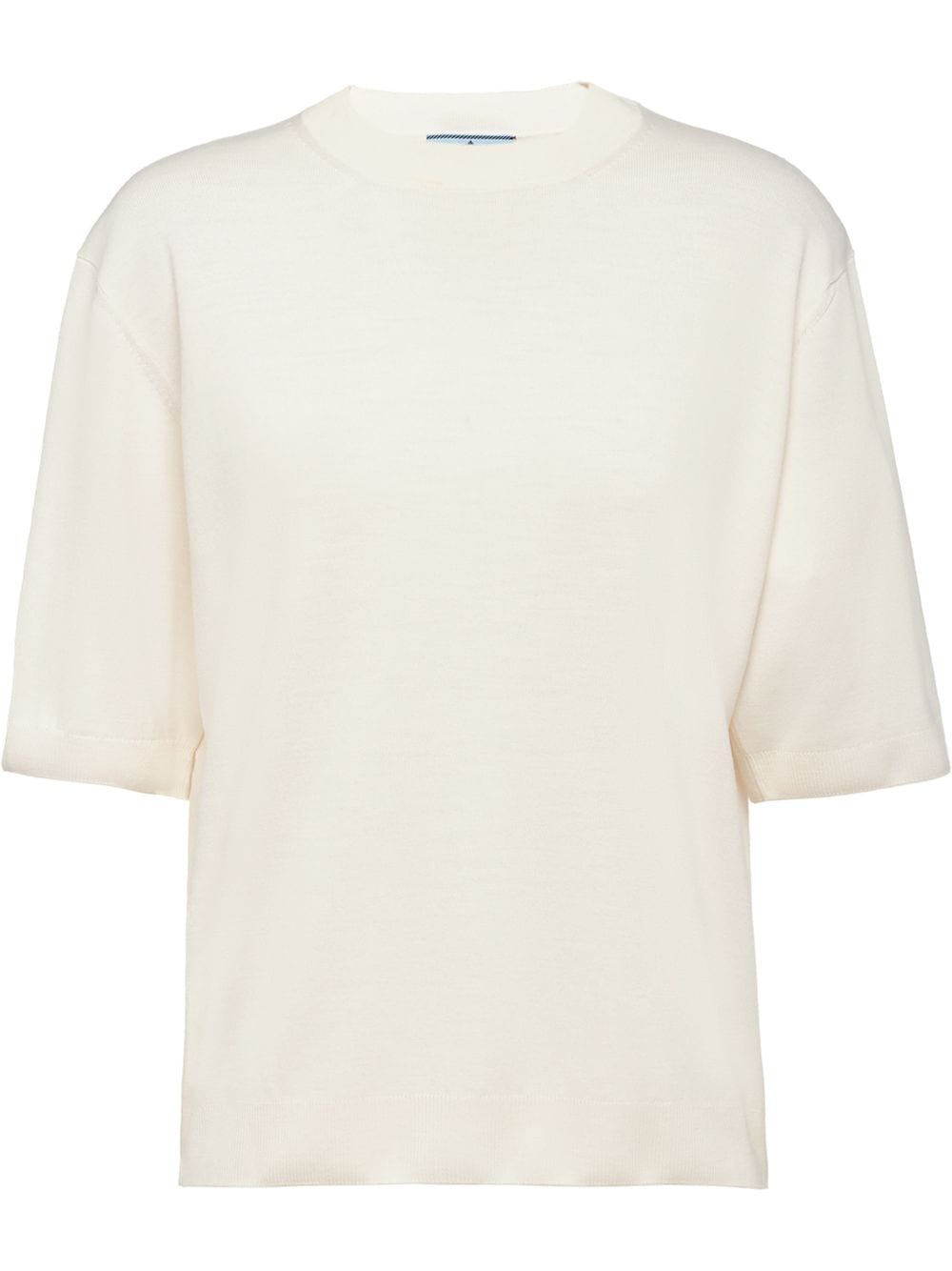 Prada T-shirt met logo applicatie - Beige