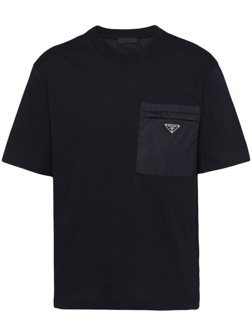 Prada T-shirt met logopatch - Zwart
