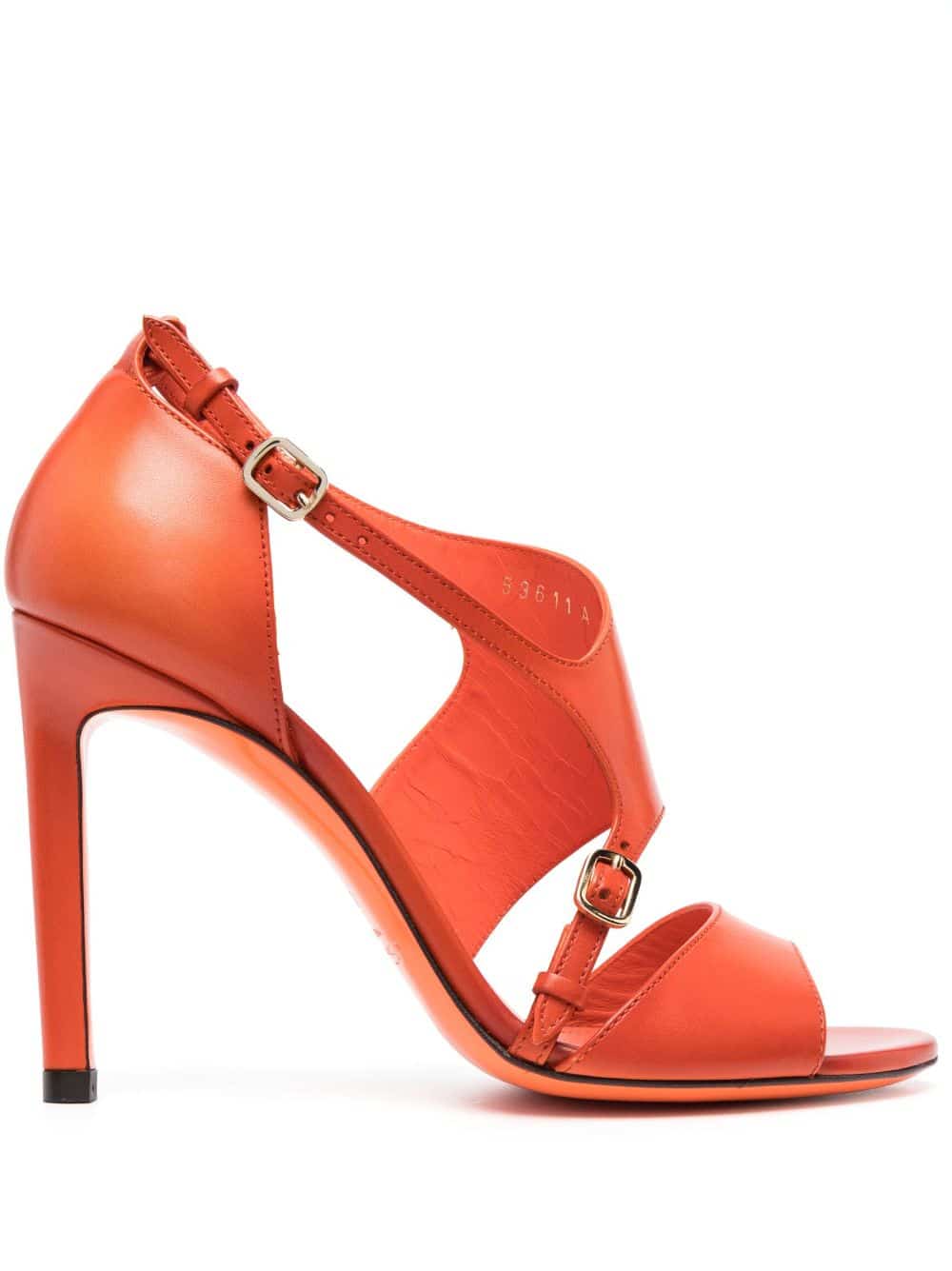 Santoni Leren sandalen - Oranje