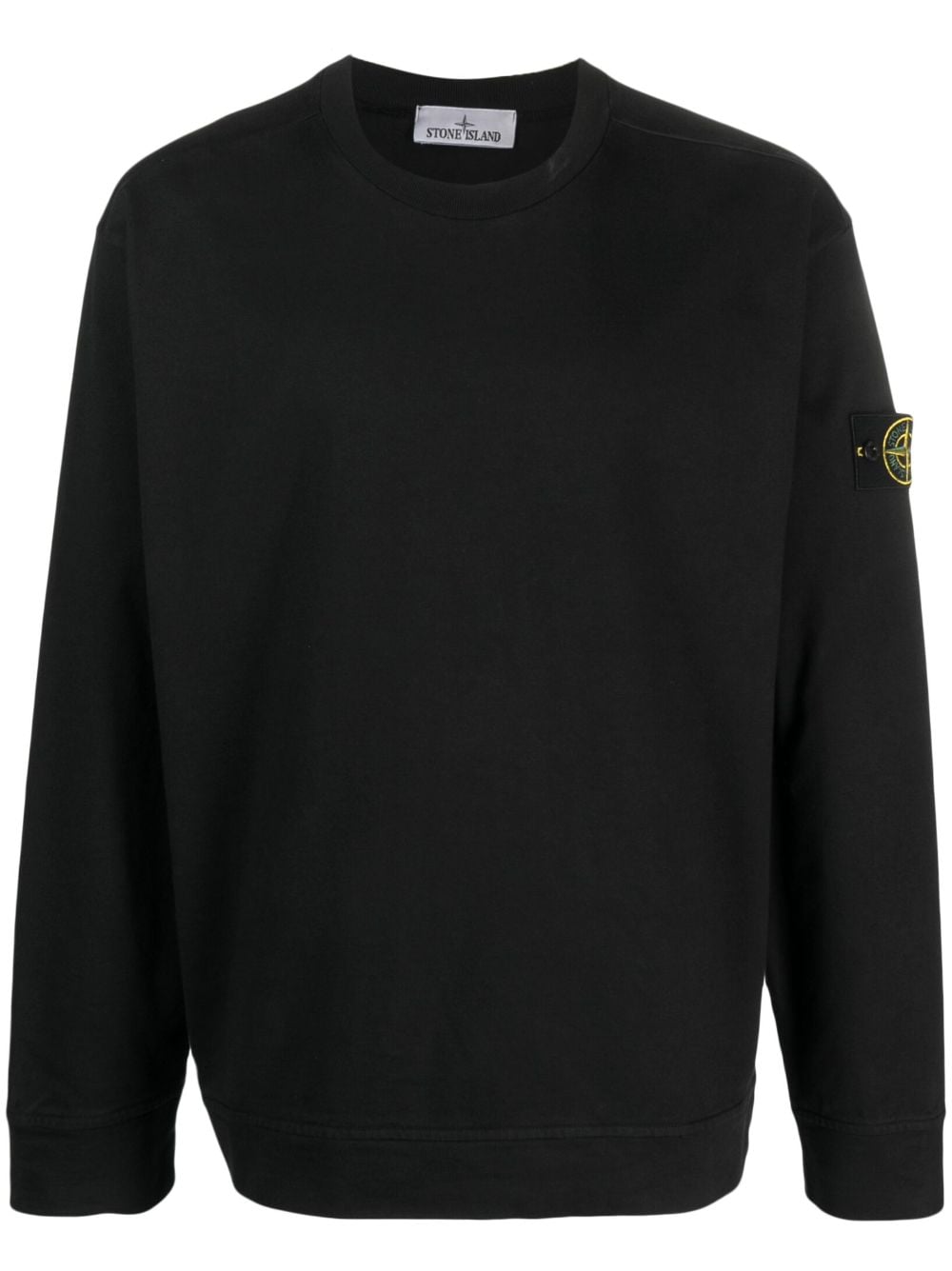 Stone Island Sweater met logopatch - Zwart