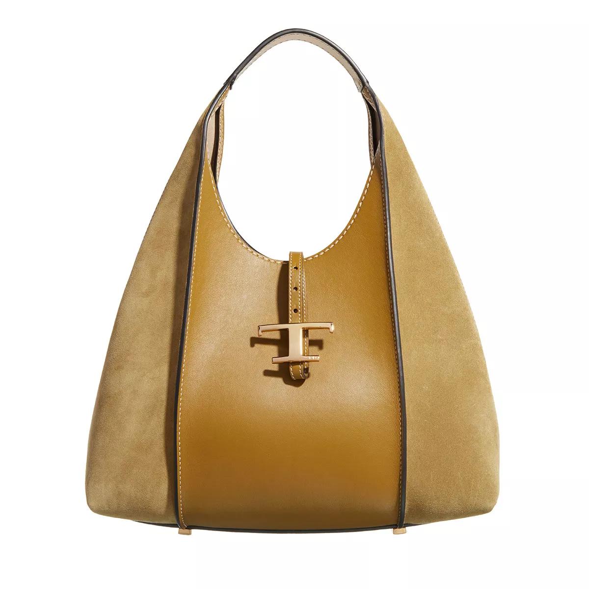 Tod's Hobo bags - T Timeless Hobo Bag In Smooth Leather And Suede in groen