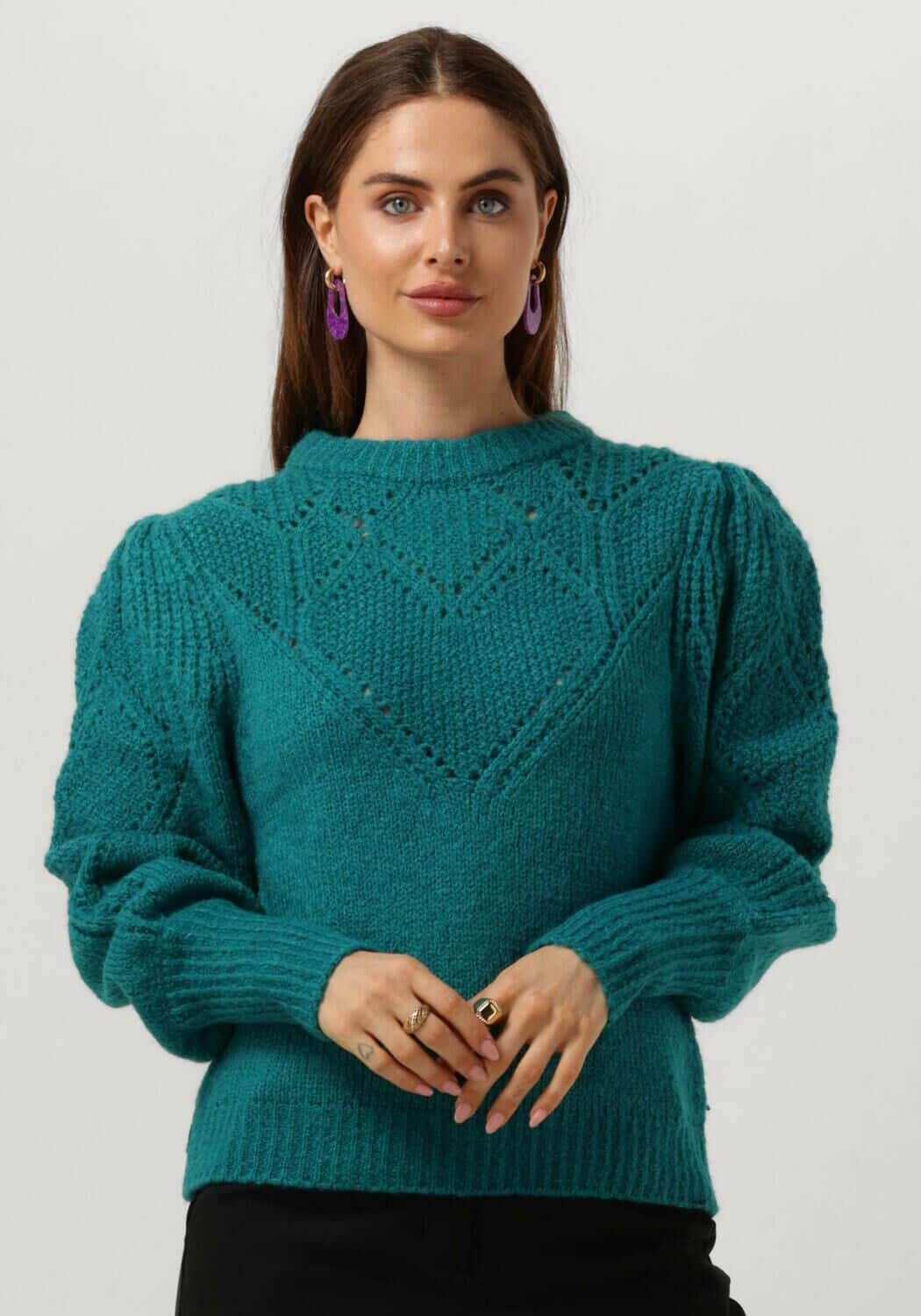 Turquoise Fabienne Chapot Trui Cathy Pullover 208