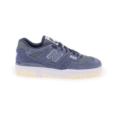 550 Leren Sneakers met Perforaties New Balance , Blue , Heren