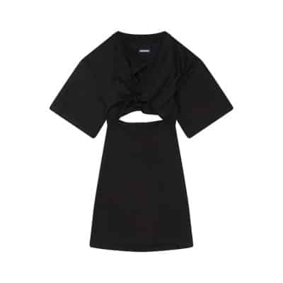 Bahia Zwarte T-Shirt Jurk Jacquemus , Black , Dames