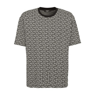 Balmain monogram-print cotton T-shirt Balmain , Multicolor , Heren
