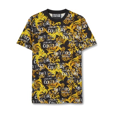Barok Logo Couture T-Shirt Versace Jeans Couture , Multicolor , Heren