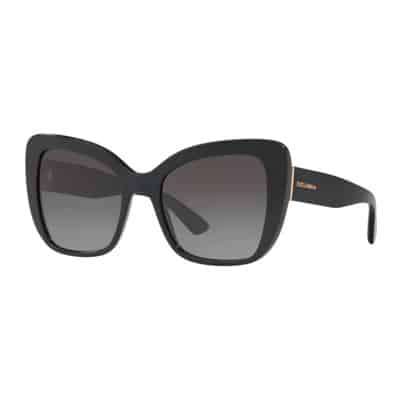 Bedrukte zonnebril in zwart/grijs verloop Dolce & Gabbana , Black , Dames