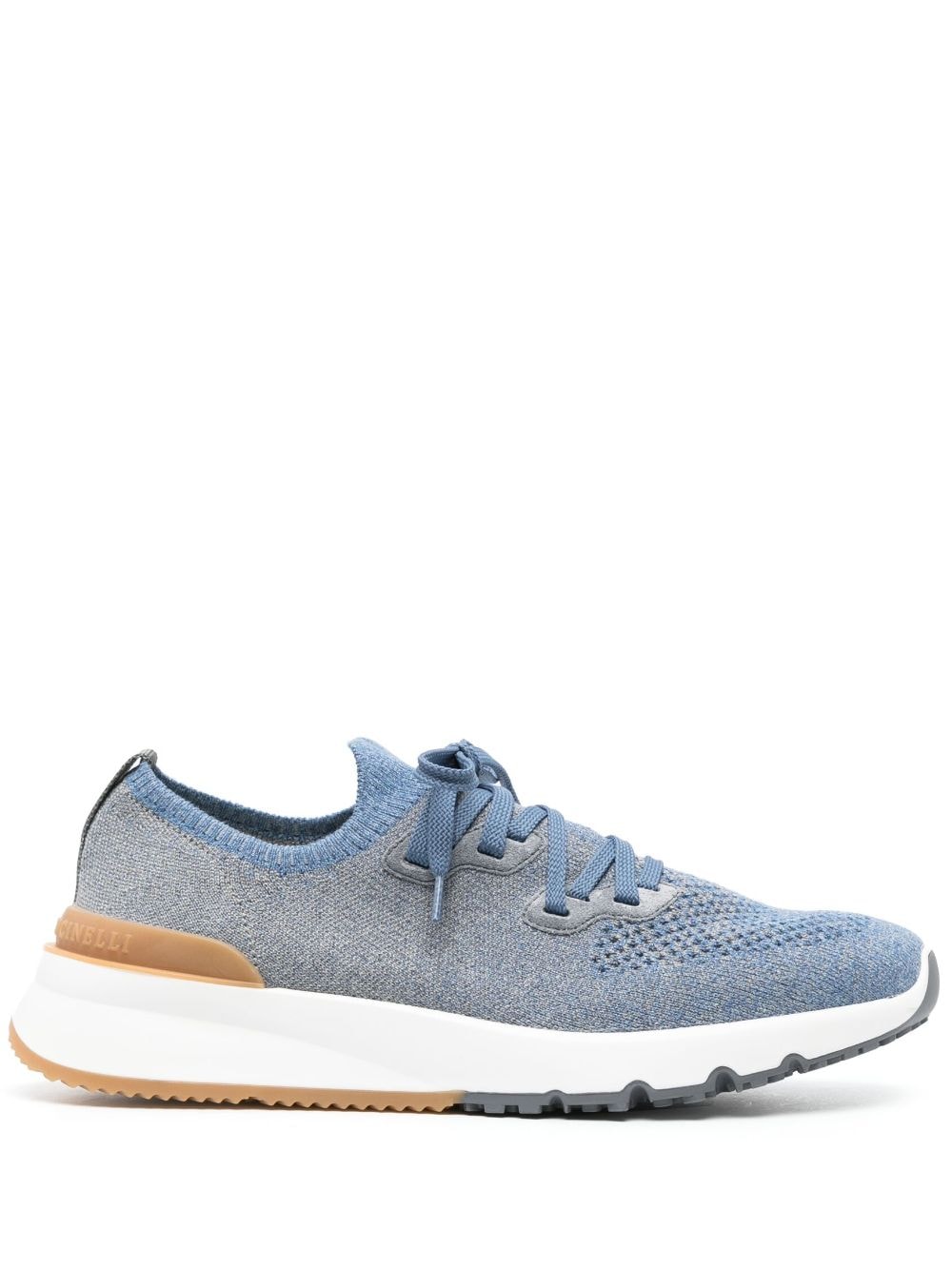 Brunello Cucinelli Sneakers met mesh vlak - Blauw