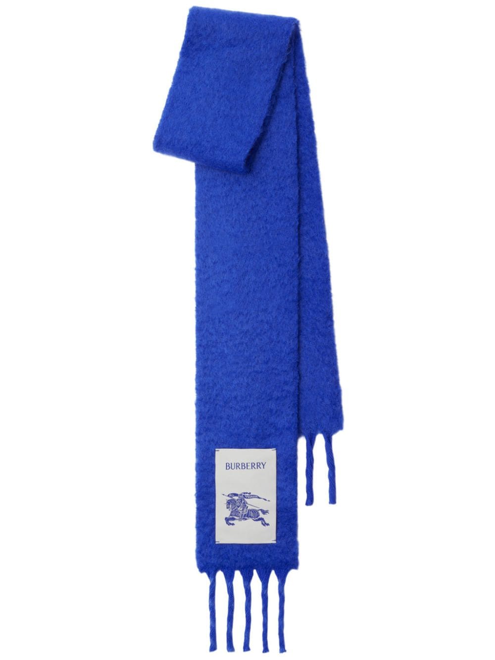 Burberry Sjaal met franje - Blauw