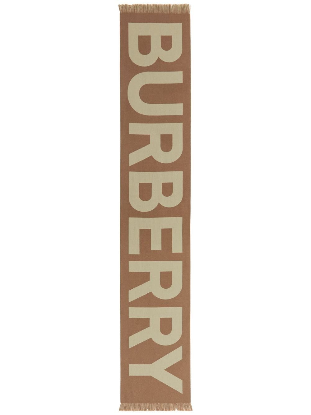 Burberry Sjaal met jacquard logo - Bruin