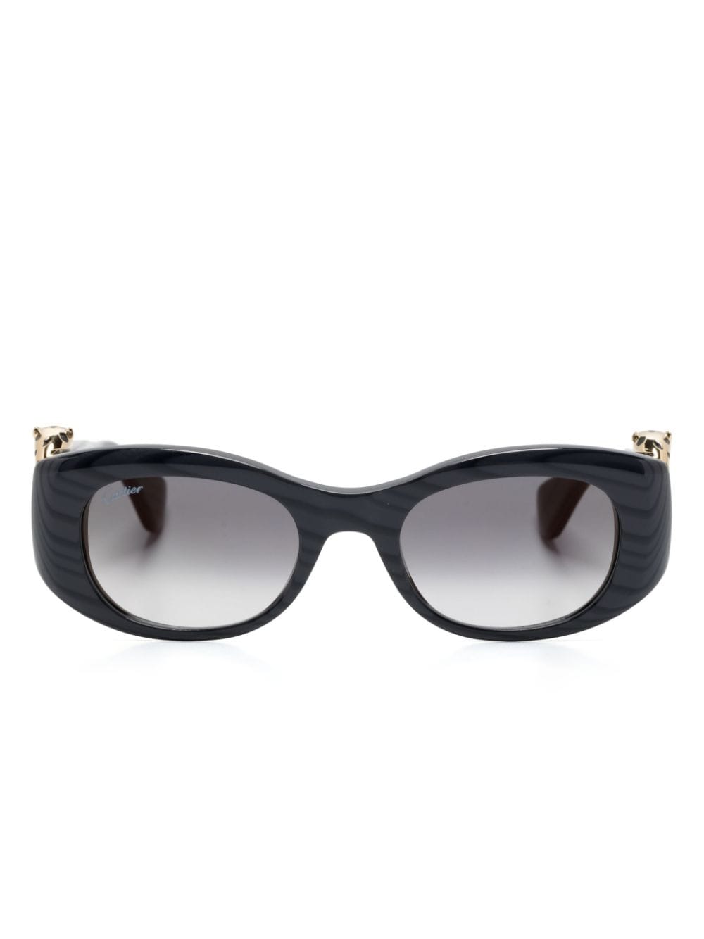Cartier Eyewear Panthère de Cartier zonnebril met rechthoekig montuur - Grijs