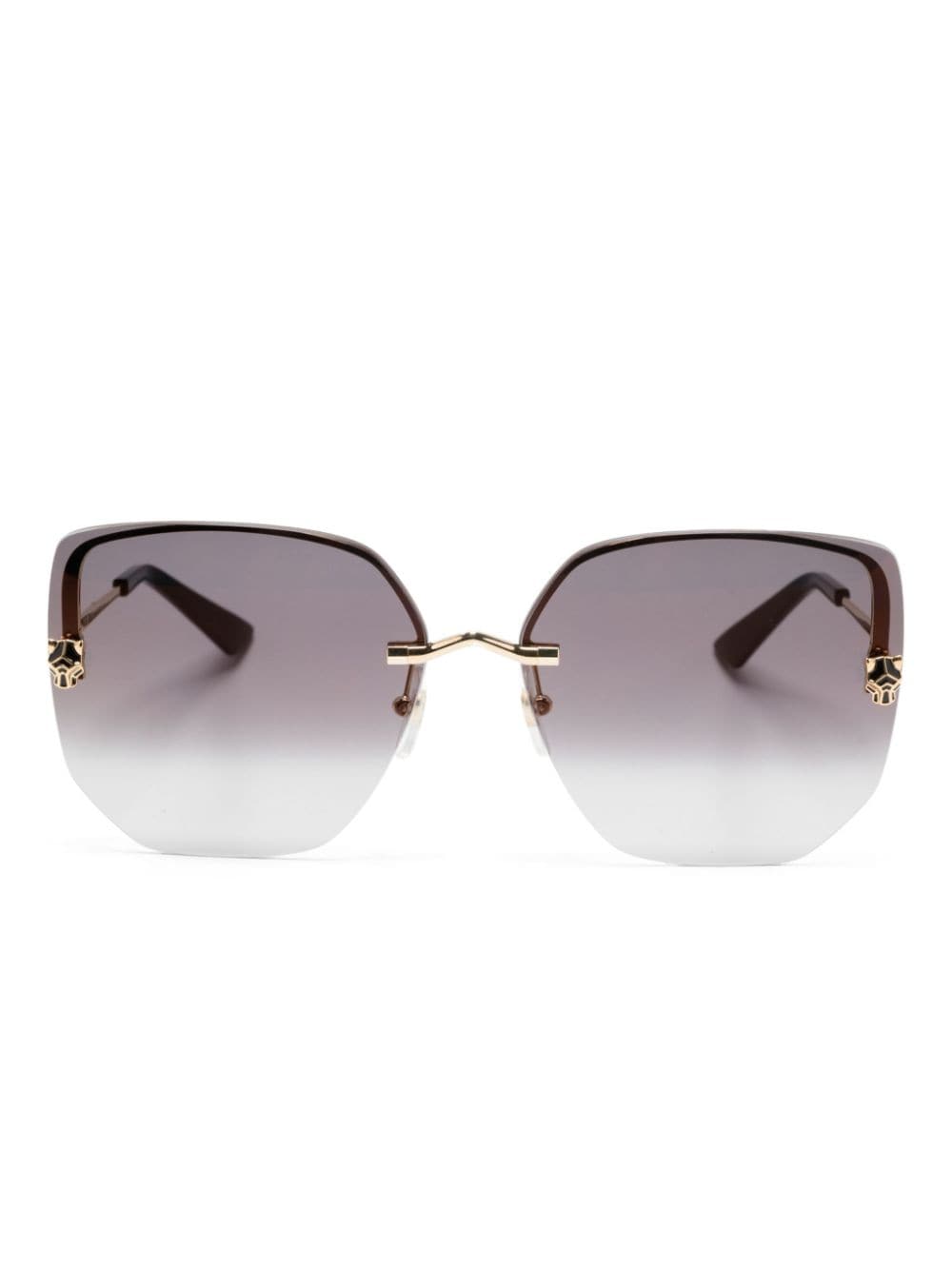 Cartier Eyewear Panthère de Cartier zonnebril met vlinder montuur - Zwart