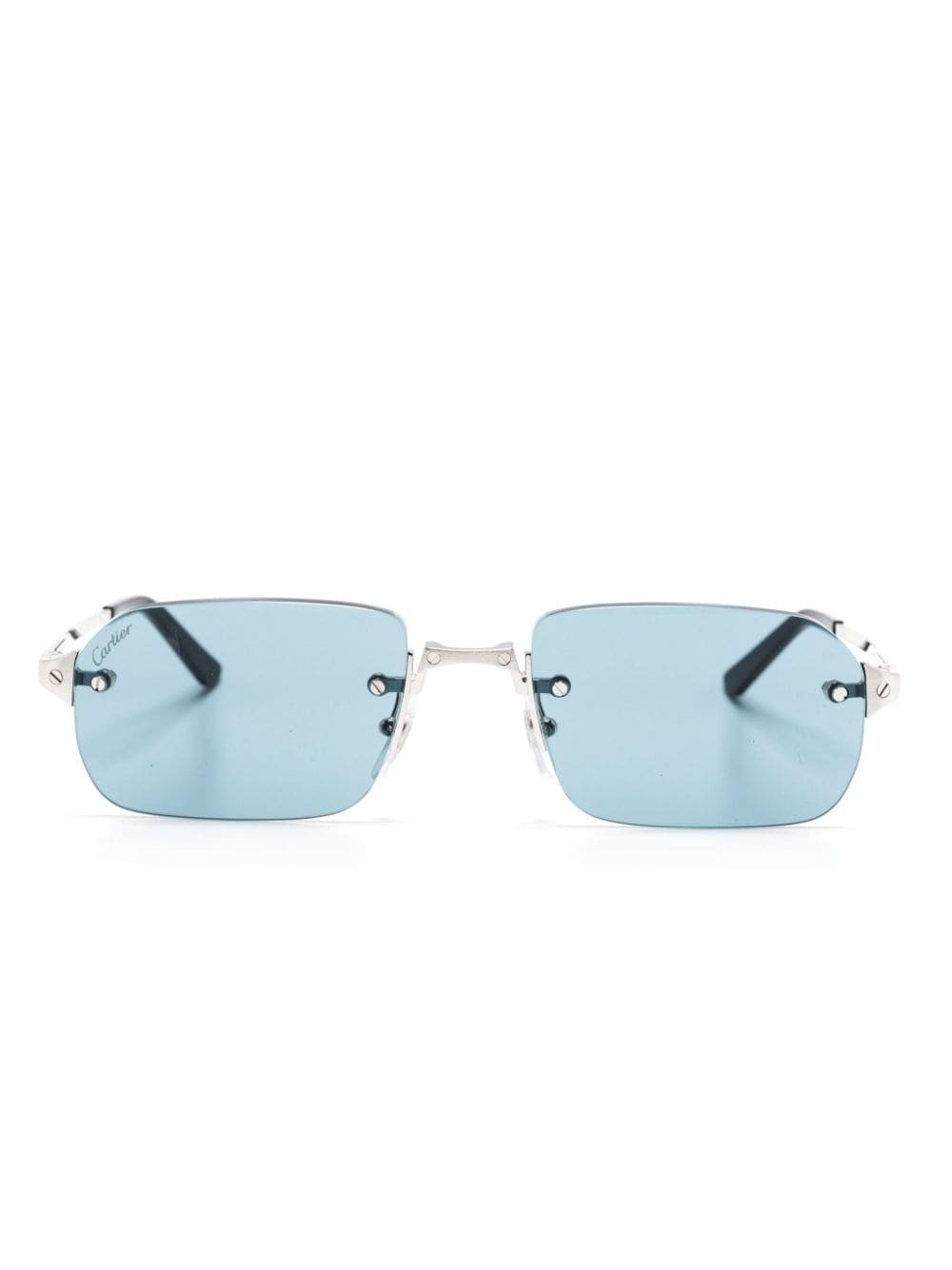 Cartier Eyewear Santos zonnebril met rechthoekig montuur - Zilver