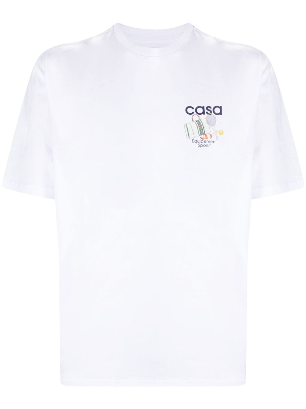 Casablanca Katoenen T-shirt met print - Wit