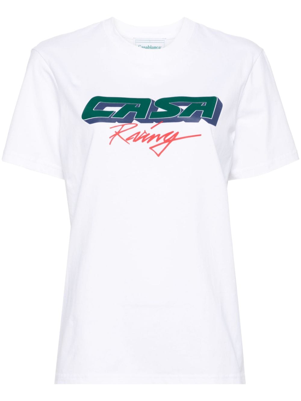 Casablanca Racing Screen katoenen T-shirt - Wit
