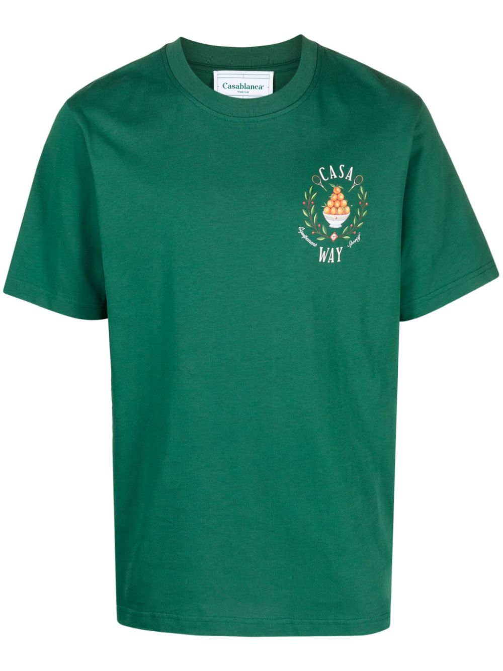 Casablanca T-shirt met print - Groen