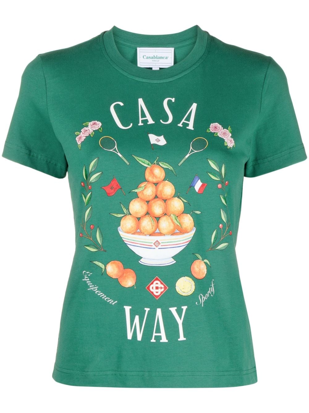 Casablanca T-shirt van biologisch katoen - Groen