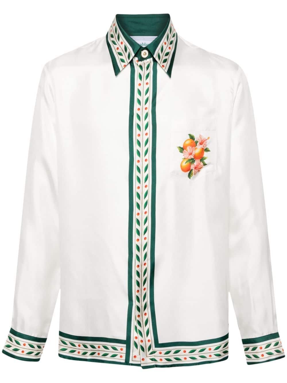 Casablanca Zijden shirt - Wit