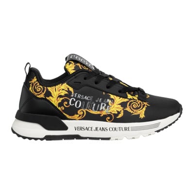 Dynamic Watercolour Couture Sneakers Versace Jeans Couture , Black , Dames