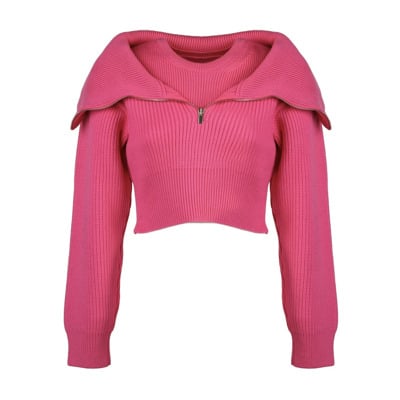 Gezellige en stijlvolle trui met ronde hals Jacquemus , Pink , Dames