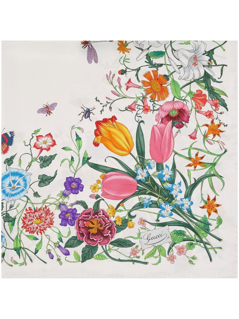 Gucci Sjaal met Flora print - Wit