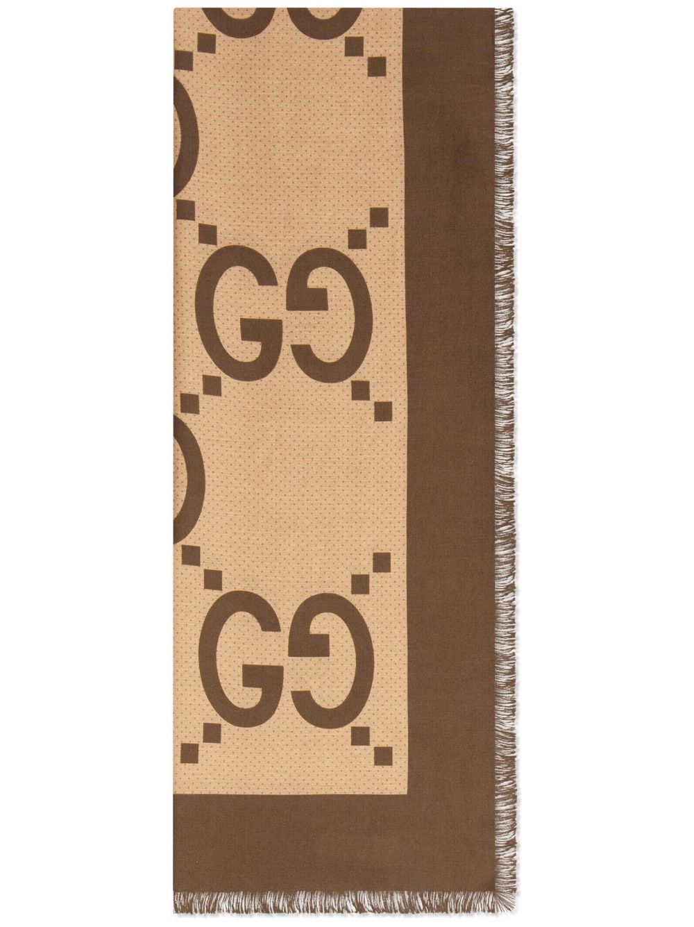 Gucci Sjaal met logoprint - Beige