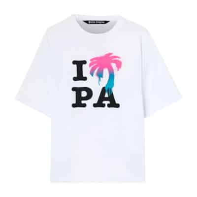 I Love PA Wit T-Shirt Palm Angels , White , Heren