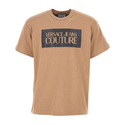 Iconisch Katoenen T-Shirt - Versace Jeans Versace Jeans Couture , Brown , Heren