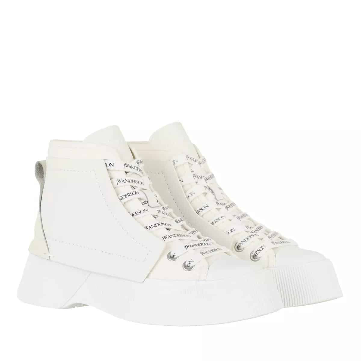 J.W.Anderson Sneakers - Calf Canvas Sole High-Top Sneakers in wit