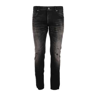 Katoenen Denim Jeans met Logo Detail Balmain , Gray , Heren