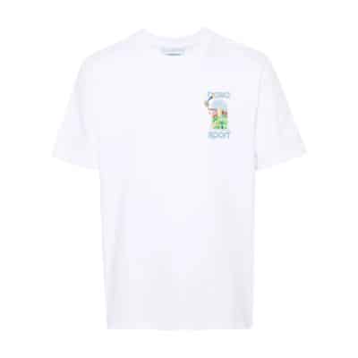 Le Jeu Print Witte T-shirts en Polos Casablanca , White , Heren