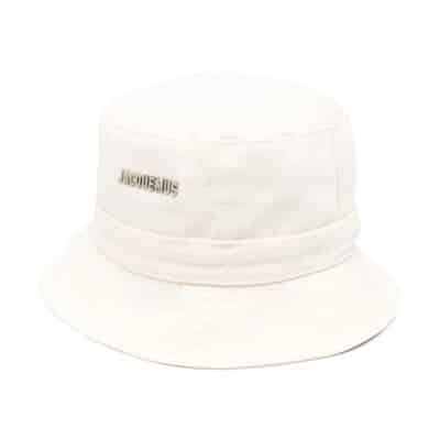 Logo-Plaque Bucket Hat Jacquemus , White , Unisex