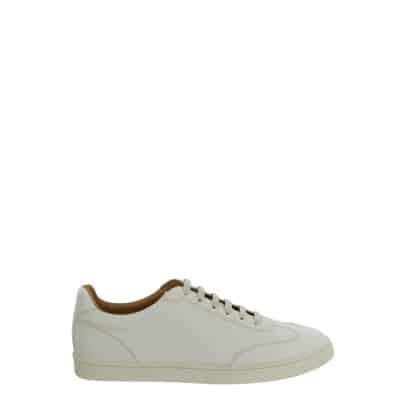 Luxe Leren Sneakers Brunello Cucinelli , White , Heren