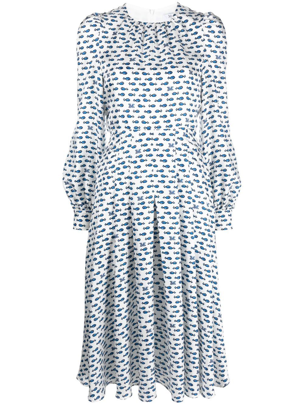 Max Mara Midi-jurk met lange mouwen - Wit