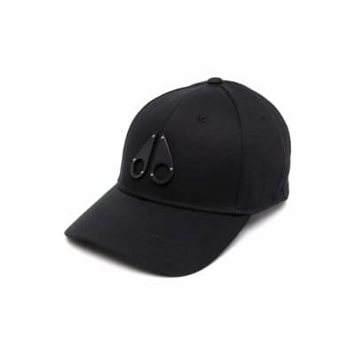 Metal Icon Logo CAP kleur: Zwart Moose Knuckles , Black , Heren