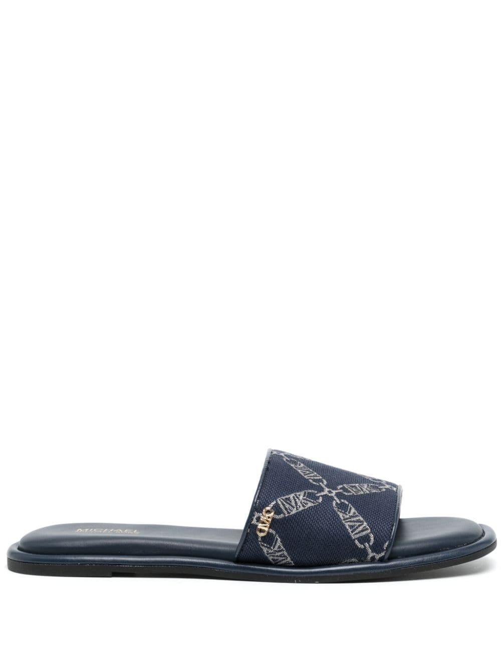 Michael Kors Hayworth slippers met logoplakkaat - Blauw