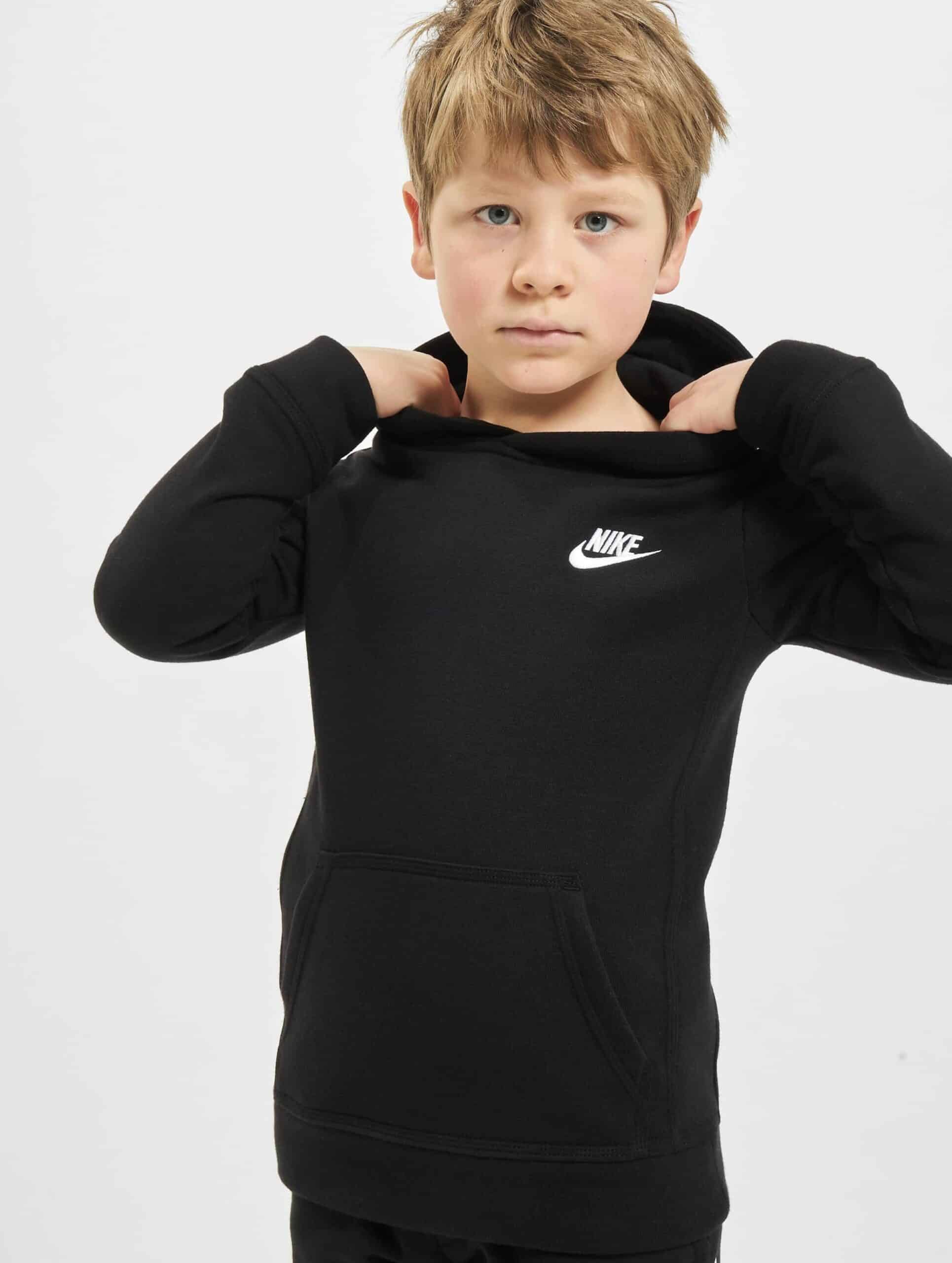 Nike Club Fleece Hoodie Kinder,Unisex op kleur zwart, Maat 67_YEARS