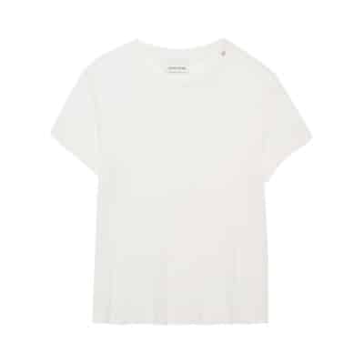 Off-White Modal/Cashmere Blend T-Shirt Anine Bing , White , Dames