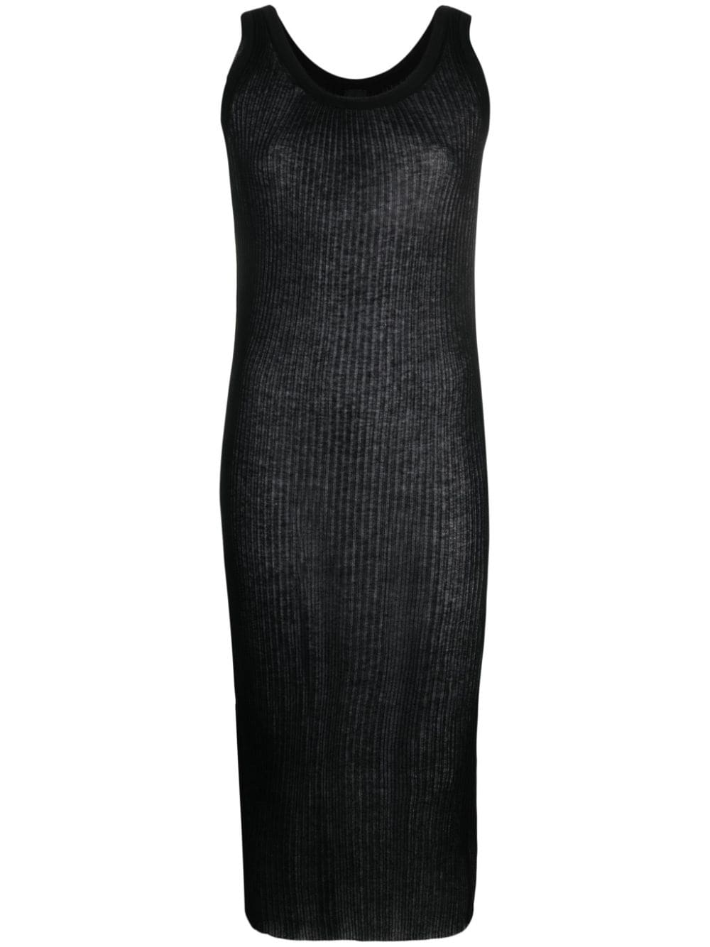 PINKO Ribgebreide midi-jurk - Zwart