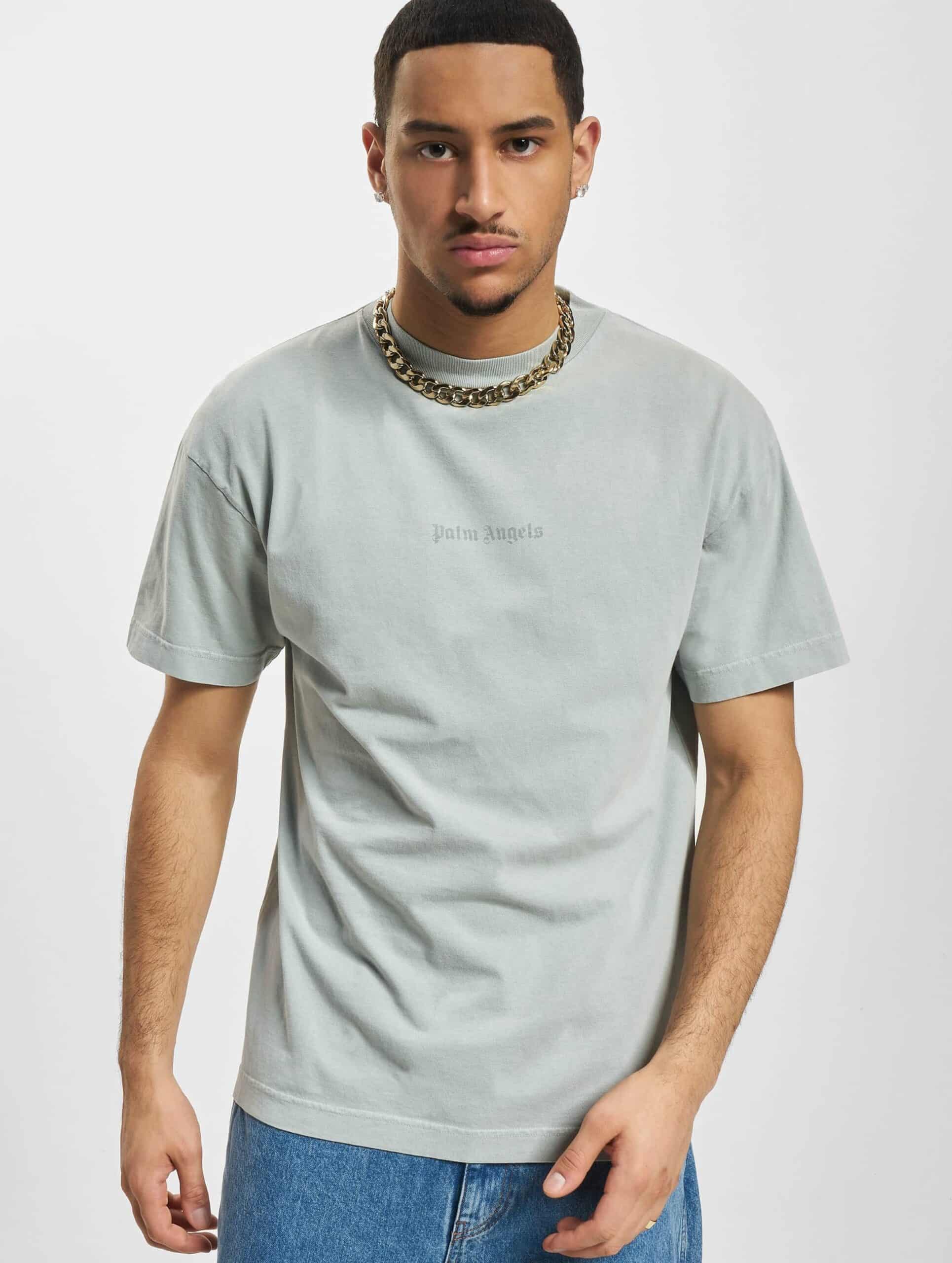 Palm Angels Go Reverse Logo T-Shirt Männer,Unisex op kleur grijs, Maat L