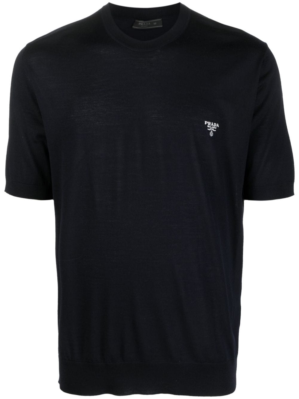 Prada T-shirt met logoprint - Blauw